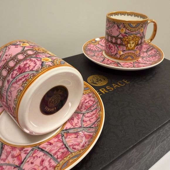 Versace Pink and Gold Teacup Set - Picture 7 of 7